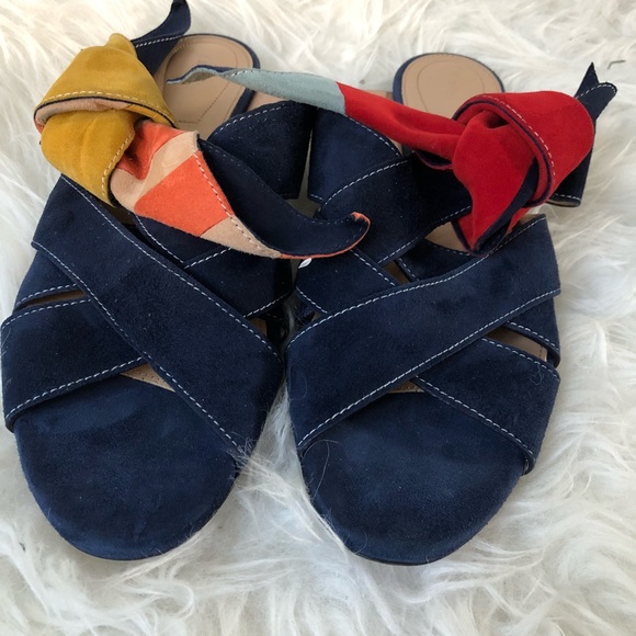Chloe • Nellie Suede Slide Sandals Nautical Sz 40 - Picture 4 of 8